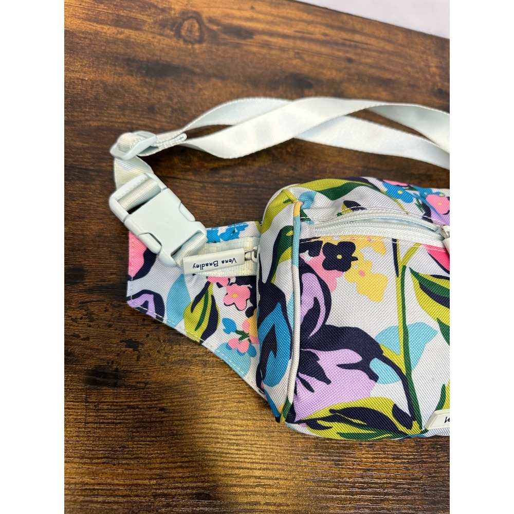 Vera Bradley Lighten Up Belt Bag Marian Floral Blue Pink Fanny Pack Small Medium - Picture 4 of 13